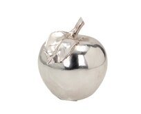 Dekoria Dekorace Silver Apple 12cm, 11 x 11 x 12 cm