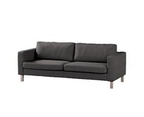 Dekoria Potah na pohovku IKEA Karlstad, 3-místná, rozkládací, grafitová, Potah na Karlstad, 3-místná, rozkládací, Etna, 705-35