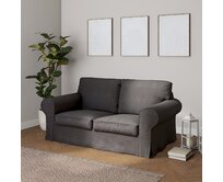 Dekoria Potah na pohovku IKEA  Ektorp 2-místná, nerozkládací, grafitová, pohovka Ektorp 2-místná, Etna, 705-35