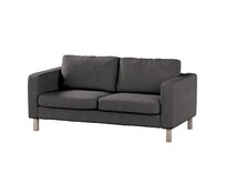 Dekoria Potah na pohovku IKEA  Karlstad 2-místná, nerozkládací, krátký, grafitová, pohovka Karlstad 2-místná, Etna, 705-35