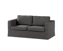 Dekoria Potah na pohovku IKEA  Karlstad 2-místná , nerozkládací, dlouhý, grafitová, pohovka Karlstad 2-místná, Etna, 705-35