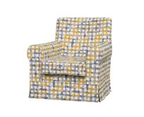 Dekoria Potah na křeslo IKEA Ektorp Jennylund, modrožlutá, kØeslo Ektorp Jennylund, Cosy Home, 145-16