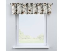 Dekoria Krátký závěs na kroužcích, květy na světle šedém podkladu, 260 x 40 cm, Botanic Viscose, 145-22