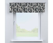 Dekoria Krátký závěs na řasící pásce, rostlinný motiv na krémovém podkladu, 130 x 40 cm, Botanic Viscose, 145-21