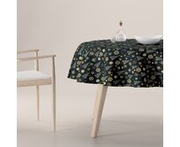 Dekoria Ubrus kulatý, zlatá, černá, Christmas, 629-42