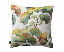 Dekoria Kinga - potah na polštář jednoduchý, vícebarevné květy na bílém podkladu, 50 x 50 cm, Botanic Viscose, 145-18