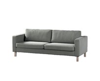 Dekoria Potah na pohovku IKEA Karlstad, 3-místná, rozkládací, šedá, Potah na Karlstad, 3-místná, rozkládací, Living Velvet, 704-58
