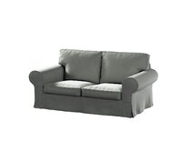 Dekoria Potah na pohovku IKEA Ektorp 2-místná, rozkládací, STARÝ MODEL, šedá, pohovka Ektorp 2-místná rozkládací, Living Velvet, 704-58