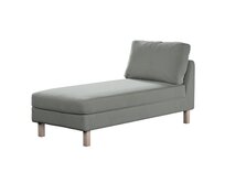 Dekoria Potah na šezlong IKEA Karlstad samostatný, krátký, šedá, Potah na šezlong Karlstad samostatný, Living Velvet, 704-58