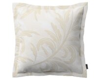 Dekoria Mona - potah na polštář hladký lem po obvodu, akantové listy v barvě ecru, 45 x 45 cm, Christmas, 144-93