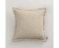 Dekoria Mona - potah na polštář hladký lem po obvodu, béžová melanž, 45 x 45 cm, Boucle Mist, 145-43