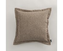 Dekoria Mona - potah na polštář hladký lem po obvodu, tmavě béžová melanž, 45 x 45 cm, Boucle Mist, 145-45