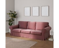 Dekoria Potah na pohovku IKEA  Ektorp 3-místná, rozkládací STARÝ MODEL PIXBO, světle švestková, pohovka Ektorp 3-místná rozkládací, Ingrid, 705-38