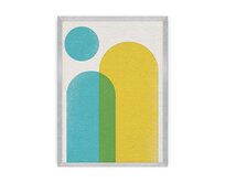 Dekoria Plakát Abstract Shapes II, 40 x 50 cm, Ramka: Srebrna