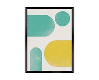 Dekoria Plakát Abstract Shapes I, 40 x 50 cm, Ramka: Czarna