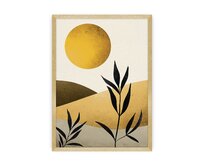 Dekoria Plakát Sand Desert, 40 x 50 cm, Ramka: Złota