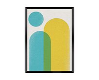 Dekoria Plakát Abstract Shapes II, 50 x70 cm, Ramka: Czarna