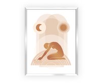 Dekoria Obraz Yoga Figures II 30x40cm copper, 30 x 40 cm