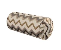 Dekoria Válec s čelními záložkami, béžovo-olivová, Ø 20 x 50 cm, Cosy Home, 145-39