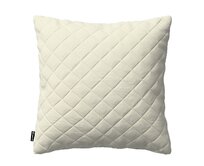 Dekoria Potah Kinga s prošitím 43 x 43 cm, smetanově bílá, 43 x 43 cm, Velvet, 704-36