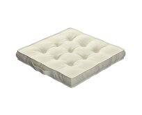 Dekoria Sedák Kuba s úchytem 40x40x6cm nebo 50x50x10cm, smetanově bílá, 50 x 50 x 10 cm, Velvet, 704-36