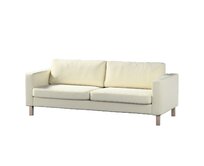 Dekoria Potah na pohovku IKEA  Karlstad 3-místná, nerozkládací, krátký, smetanově bílá, pohovka Karlstad 3-místná, Velvet, 704-36