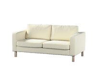Dekoria Potah na pohovku IKEA  Karlstad 2-místná, nerozkládací, krátký, smetanově bílá, pohovka Karlstad 2-místná, Velvet, 704-36