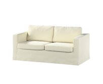 Dekoria Potah na pohovku IKEA  Karlstad 2-místná , nerozkládací, dlouhý, smetanově bílá, pohovka Karlstad 2-místná, Velvet, 704-36