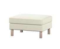 Dekoria Potah na podnožku IKEA Karlstad, smetanově bílá, potah na podnožku Karlstad, Velvet, 704-36