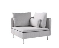 Dekoria Potah na rohový díl Söderhamn, béžová a modrá, rohový díl Söderhamn, Living II, 162-23