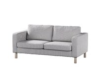Dekoria Potah na pohovku IKEA  Karlstad 2-místná, nerozkládací, krátký, béžová a modrá, pohovka Karlstad 2-místná, Living II, 162-23