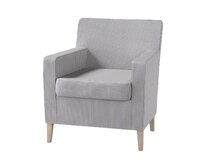 Dekoria Potah na křeslo IKEA Karlstad, béžová a modrá, Potah na křeslo Karlstad, Living II, 162-23