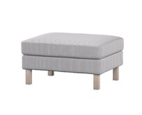 Dekoria Potah na podnožku IKEA Karlstad, béžová a modrá, potah na podnožku Karlstad, Living II, 162-23