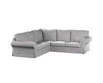 Dekoria Potah na pohovku IKEA  Ektorp rohová, béžová a modrá, pohovka Ektorp rohová, Living II, 162-23