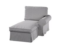 Dekoria Potah na lenošku Ektorp pravý, béžová a modrá, lenoška Ektorp pravá, Living II, 162-23