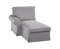 Dekoria Potah na lenošku Ektorp levý, béžová a modrá, lenoška Ektorp levá, Living II, 162-23