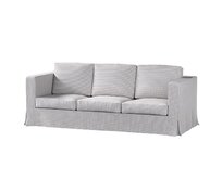 Dekoria Potah na pohovku IKEA  Karlanda 3-místná nerozkládací, dlouhý, béžová a modrá, pohovka Karlanda 3-místná, Living II, 162-23