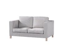 Dekoria Potah na pohovku IKEA  Karlanda 2-místná, krátký, béžová a modrá, pohovka Karlanda 2-místná, Living II, 162-23