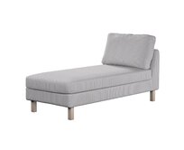 Dekoria Potah na šezlong IKEA Karlstad samostatný, krátký, béžová a modrá, Potah na šezlong Karlstad samostatný, Living II, 162-23