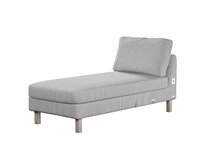 Dekoria Potah na přídavný šezlong IKEA Karlstad, krátký, béžová a modrá, Potah na přídavný šezlong Karlstad, Living II, 162-23