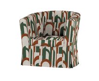 Dekoria Potah na křeslo IKEA Ektorp Tullsta, zeleno-červená, křeslo Ektorp Tullsta, Cosy Home, 145-11