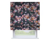 Dekoria Římská roleta Padva, barevné květy na tmavém podkladu, Flowers, 161-02