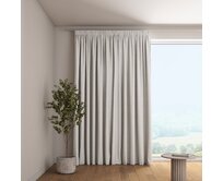 Dekoria Závěs s řasící páskou, vzor v odstínech šedo-bílé, Sunny, 143-43