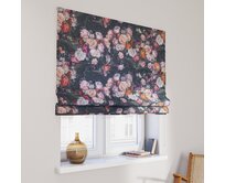 Dekoria Římská roleta Capri, barevné květy na tmavém podkladu, Flowers, 161-02