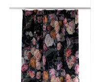 Dekoria Závěs na dvojitých hačcích flex, barevné květy na tmavém podkladu, Flowers, 161-02