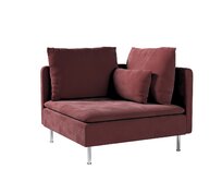 Dekoria Potah na rohový díl Söderhamn, bordó, rohový díl Söderhamn, Velvet, 704-37