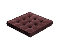 Dekoria Sedák Kuba s úchytem 40x40x6cm nebo 50x50x10cm, bordó, 40 x 40 x 6 cm, Velvet, 704-37