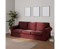Dekoria Potah na pohovku IKEA  Ektorp 3-místná, rozkládací STARÝ MODEL PIXBO, bordó, pohovka Ektorp 3-místná rozkládací, Velvet, 704-37