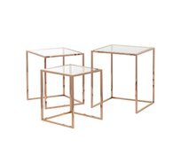 Dekoria Sada stolů Rush rose gold, 45 x 45 x 55 cm