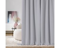 Dekoria Zatemňovací závěs na řasicí pásce světle šedá 140 x 280 cm 1 ks., 140x280 cm